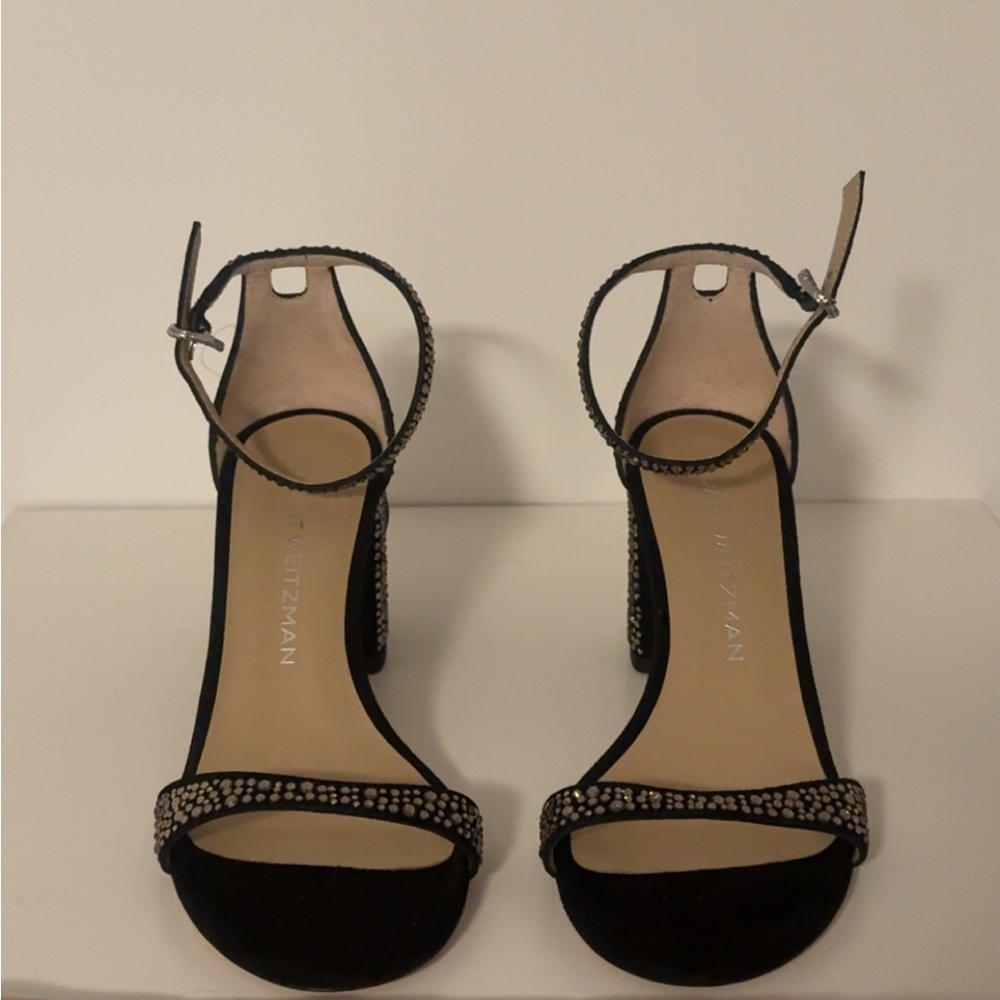 Stuart Weitzman Black Crystal heel